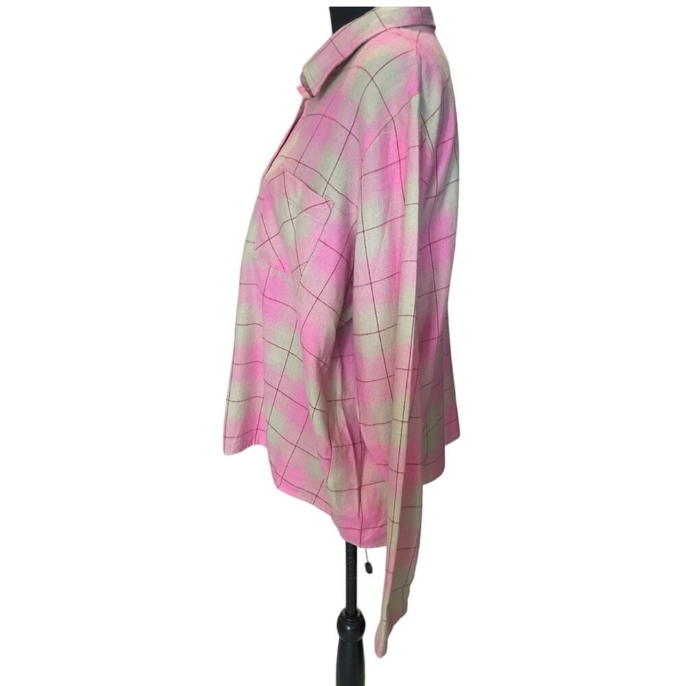 * New BP. NORDSTROM ~ V-Collar Gingham Cotton Button-Up Top XL - Picture 3 of 7